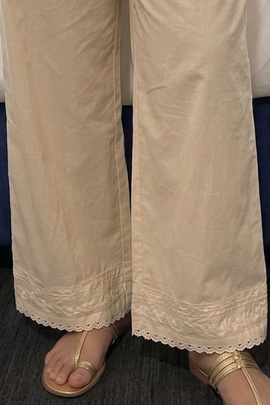 Pure Cotton Embroidered Palazzo