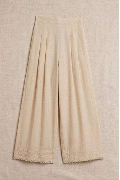 Pure Cotton Embroidered Palazzo