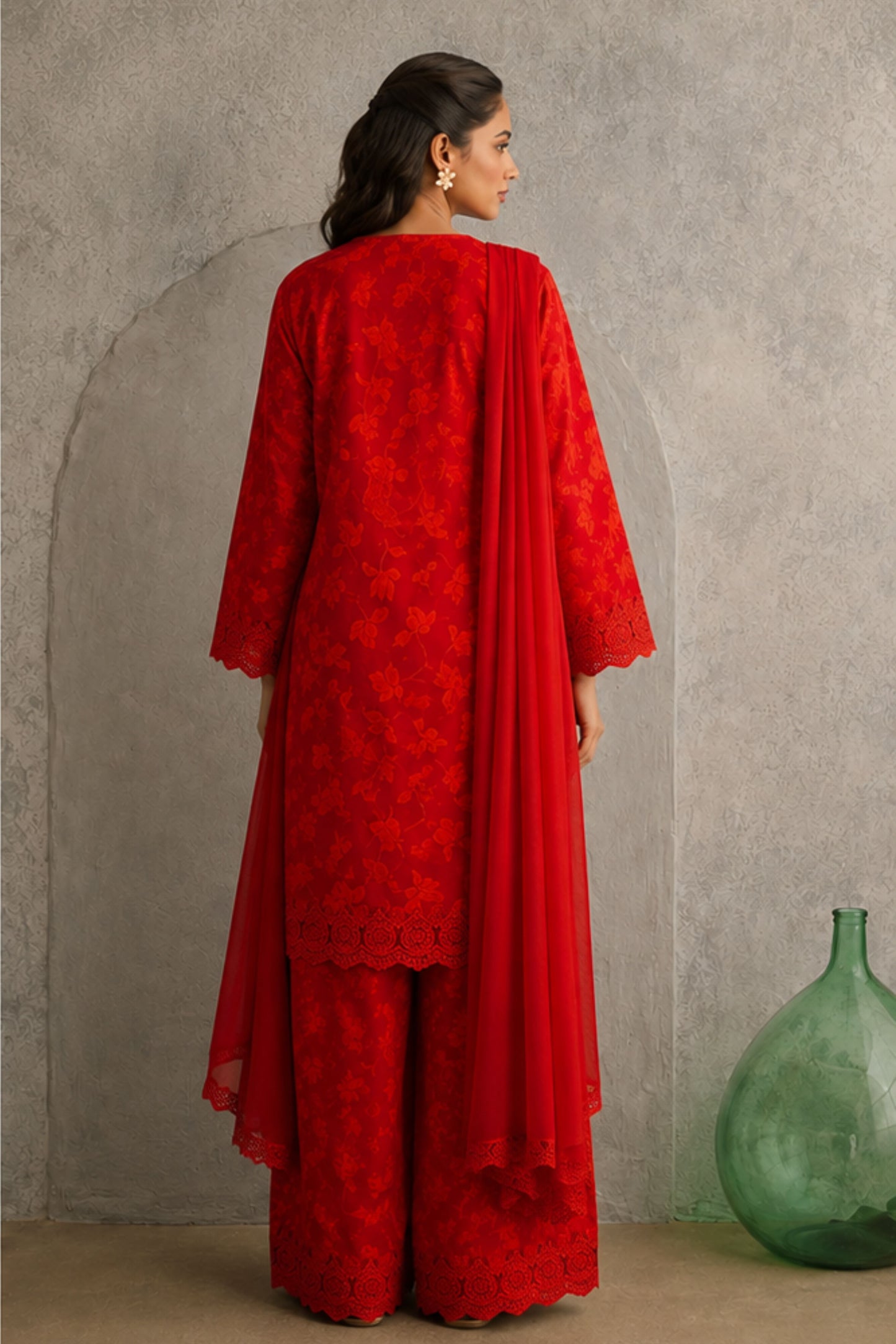 Cotton Printed Straight Kurta Palazzo Set