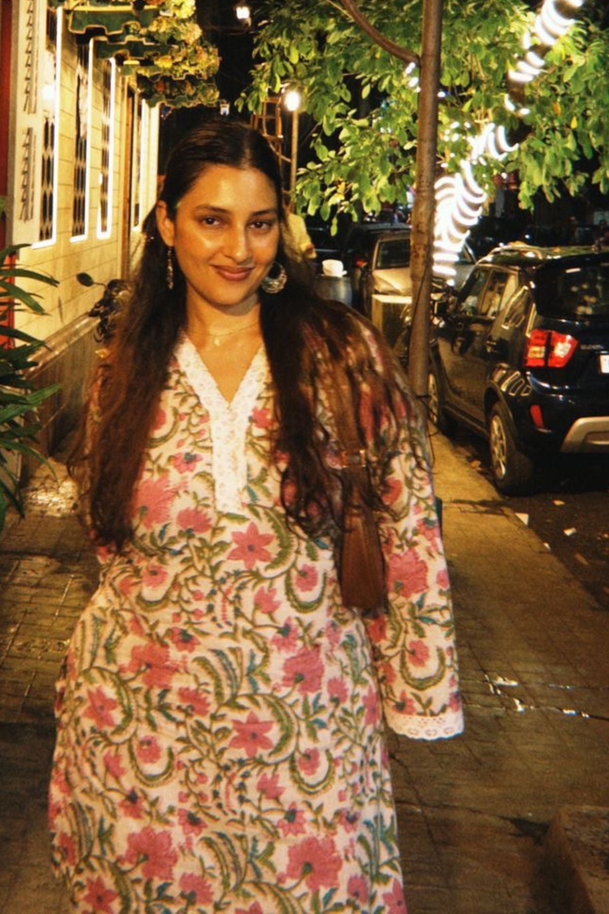 Cotton Block Printed Straight Kurta Farshi Salwar Set-White