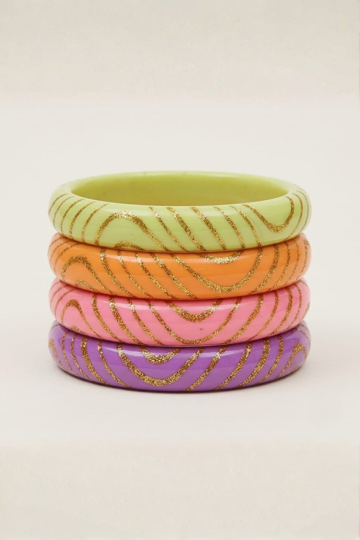 Pastel Glitter Lac Handmade Bangles - Set of 4 (Copy)
