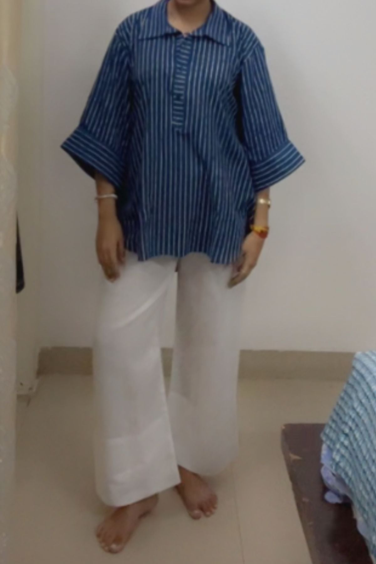 Indigo Stripes Kurta Shirt