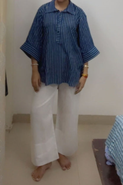 Indigo Stripes Kurta Shirt