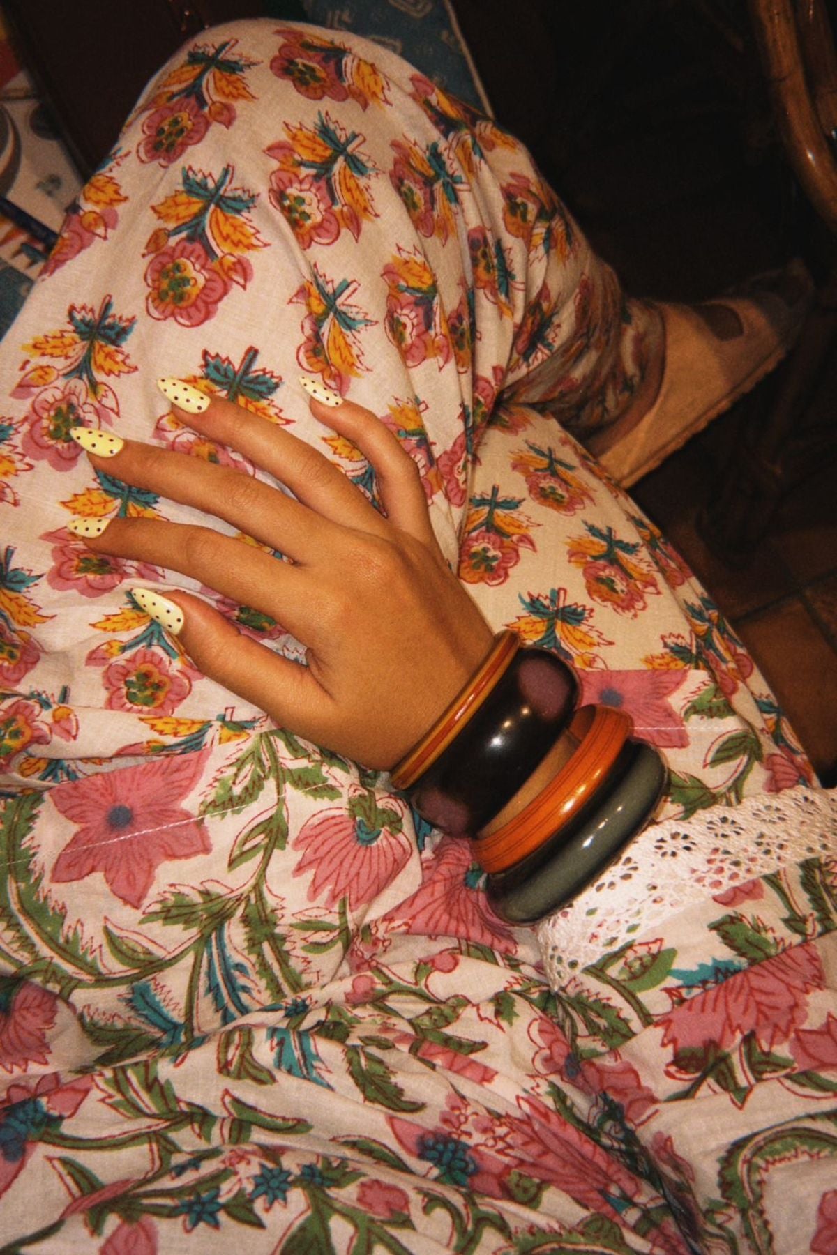 Cotton Block Printed Straight Kurta Farshi Salwar Set-White