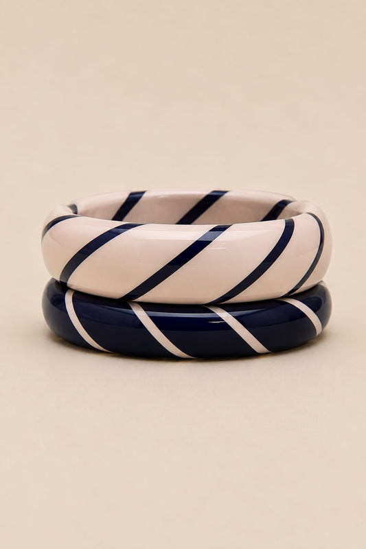 Indigo Lac Handmade Bangles - Set of 2