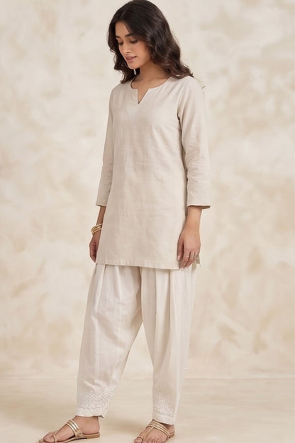 Pure Cotton Embroidered Farshi Salwar