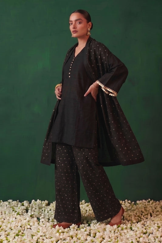Chandani Raw Silk Kurta And Banarasi Salwar With Banarasi Dupatta