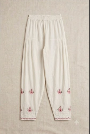 Pure Cotton Floral Embroidered Farshi Salwar