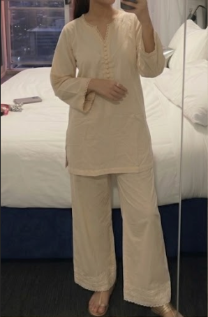 Pure Cotton Embroidered Palazzo