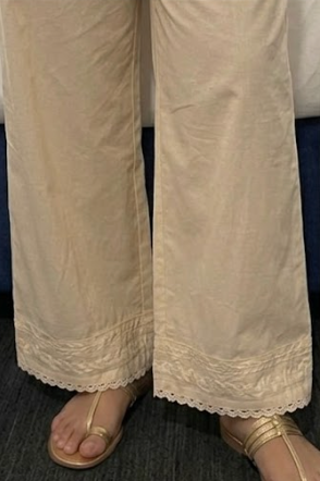 Pure Cotton Embroidered Palazzo